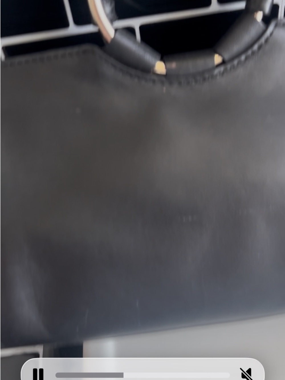 henri bendel Black Leather Ring-Handle Satchel with Gold Hardware - Picture 11 of 14